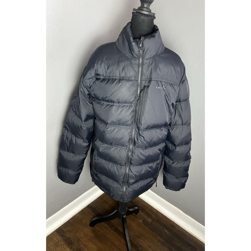 Cabelas 650 Fill Down Puffer Black Coat Full Zip and Pockets Size Large Tall Men - Picture 2 of 15